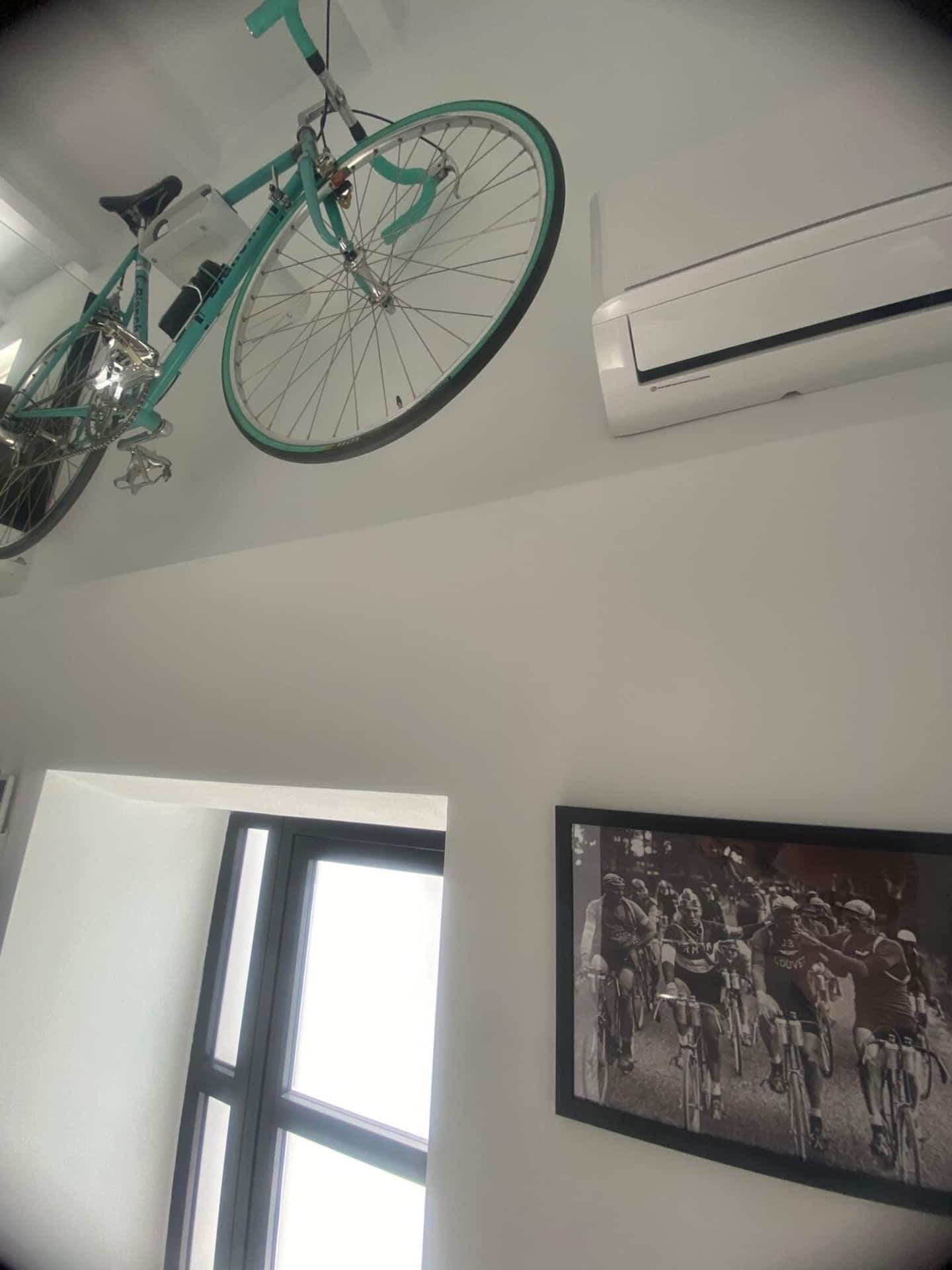 Loft room: Bianchi above the stairs